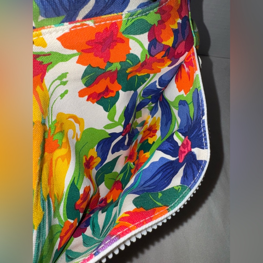 ‼️SOLD‼️90s Liz Claiborne Colorful Tropical Botanical Shoulder/Crossbody Bag - Picture 12 of 14